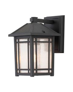 1 Light Small Wall Lantern - Black