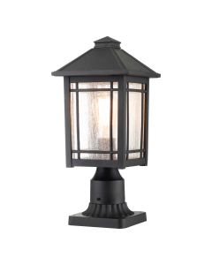1 Light Medium Pedestal - Black