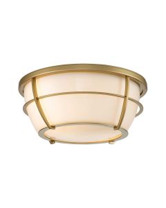 2 Light Flush - Painted Natural Brass