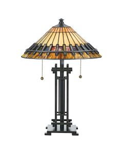 2 Light Table Lamp - Grey Bronze