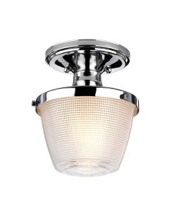 1 Light Semi-Flush - Polished Chrome