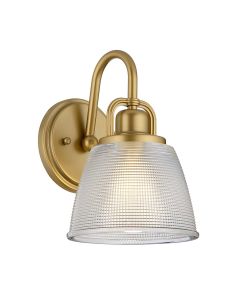 1 Light Wall Light - Painted Natural Brass
