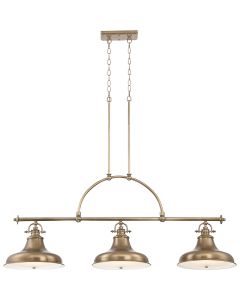 3 Light Island Light - Aged Brass