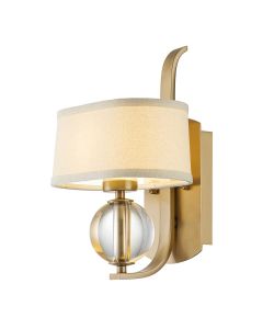 1 Light Wall Light - Brushed Brass