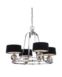 4 Light Chandelier - Polished Nickel