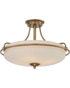 4 Light Semi-Flush - Aged Brass