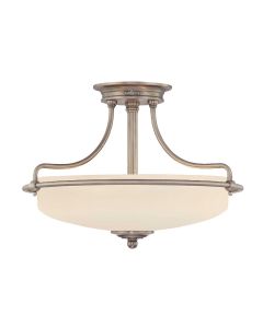 3 Light Semi-Flush - Antique Nickel