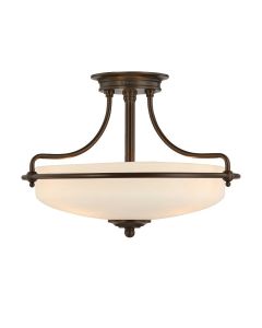 3 Light Semi-Flush - Oil Rubbed Bronze