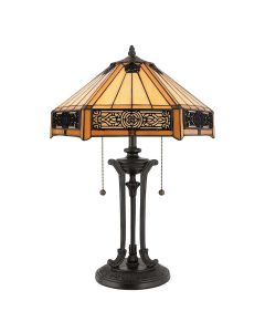 2 Light Table Lamp - Grey Bronze