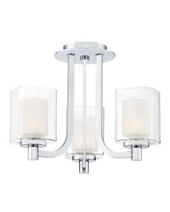 3 Light Semi-Flush - Polished Chrome