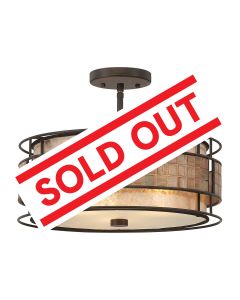 3 Light Semi-Flush - Black Copper