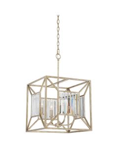 4 Light Pendant - Silver Patina