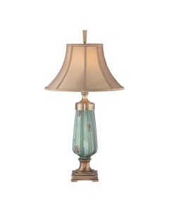 1 Light Table Lamp - Green / Aged Brass