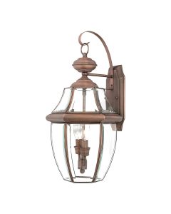 2 Light Large Wall Lantern - Lacquered Aged Copper