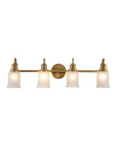 4 Light Wall Light - Brushed Brass