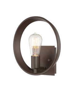 1 Light Wall Light - Dark Brown