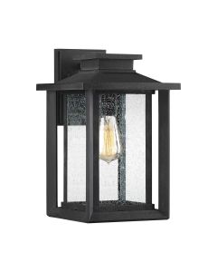 1 Light Medium Wall Lantern - Black