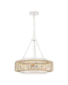 4 lt Pendant - Antique White