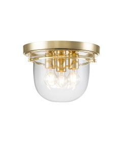 3 Light Flush - Polished Brass