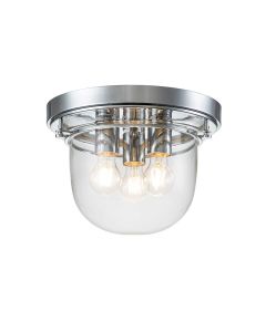 3 Light Flush - Polished Chrome