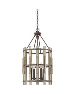 4 Light Chandelier - Rustic Iron