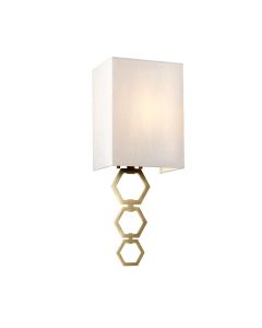 Small 1 Light Wall Light - Aged Brass