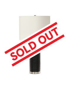 1 Light Table Lamp - Black With White Shade