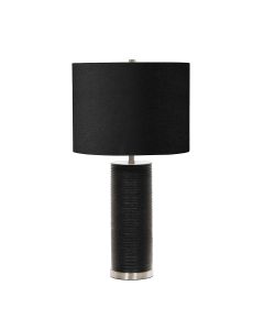 1 Light Table Lamp - Black With Black Shade