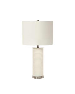 1 Light Table Lamp - White With White Shade