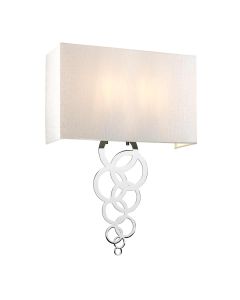 Large 2 Light Wall Light - Polished Chrome