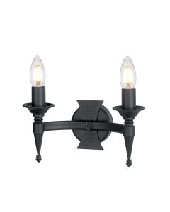 2 Light Wall Light - Black