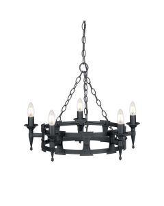 5 Light Chandelier - Black