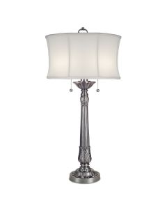 2 Light Table Lamp - Pewter