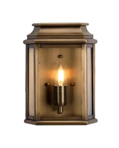 1 Light Wall Lantern - Aged Brass