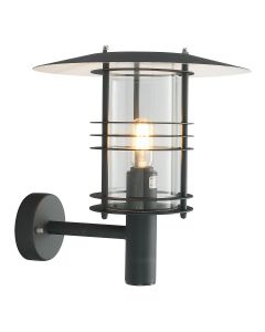 1 Light Grande Wall Lantern - Black