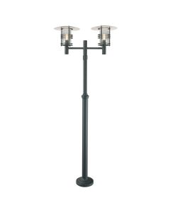 2 Light Twin Lamp Post - Black