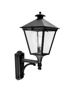 1 Light Medium Up Wall Lantern - Black