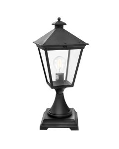 1 Light Medium Pedestal - Black