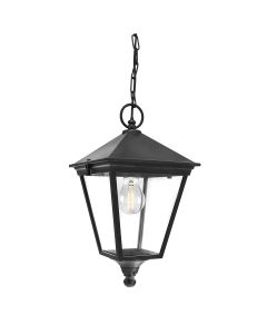 1 Light Medium Chain Lantern - Black