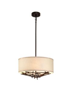 3 Light Pendant - Dark Brown
