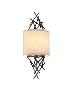2 Light Wall Light - Dark Brown