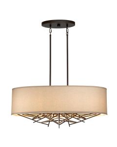 5 Light Island Pendant - Dark Brown
