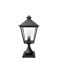 1 Light Large Pedestal - Black