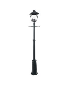 1 Light Large Single Post - Black