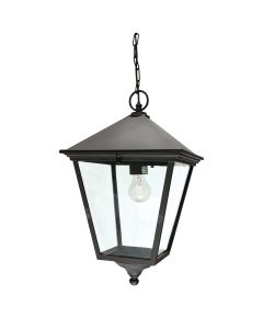 1 Light Large Chain Lantern - Black