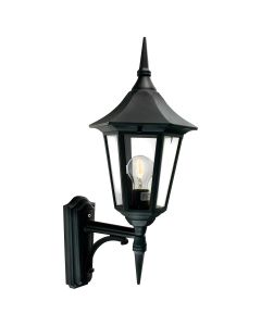 1 Light Medium Up Lantern - Black