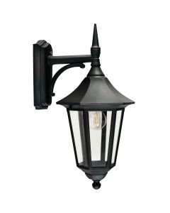 1 Light Medium Down Lantern - Black