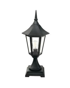 1 Light Medium Pedestal - Black