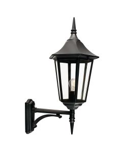 1 Light Large Up Lantern - Black