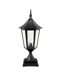 1 Light Large Pedestal - Black
